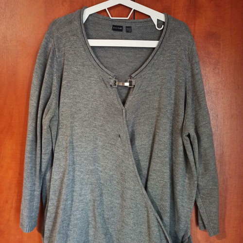 Bodyflirt sweatshirt like new, size 52/54, gray with silver detail