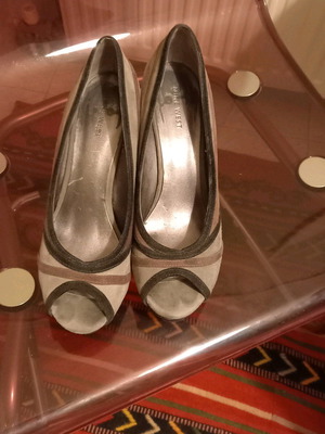 Nine West peep toe γκρι μωβ γυναικεία παπούτσια νούμερο 39 μεταχειρισμένα