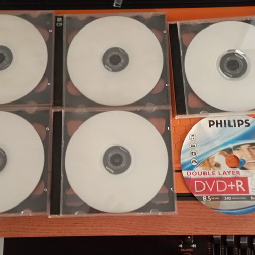 Philips DVD+R double layer discs 8.5GB, pack of 10 with cases