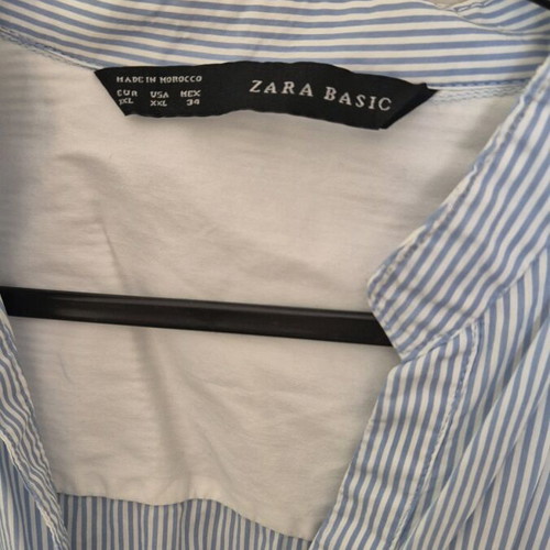 Zara Basic Ριγέ Γυναικείο Πουκάμισο Σαν Καινούργιο, Γαλάζιο Λευκό