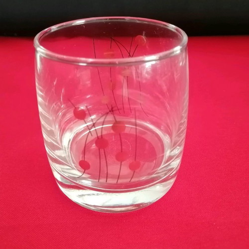 Whiskey Glasses with Ice Bowl Set like new, retro mid-century design