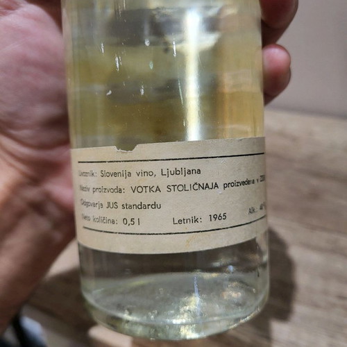 Vodka Stolichnaya 1965 new, sealed bottle