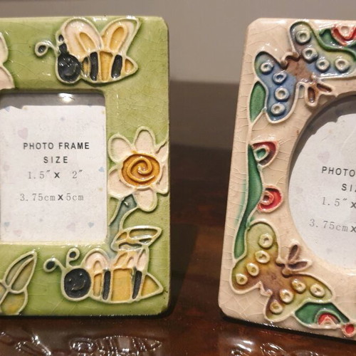 Porcelain frames new, set of 2 pieces