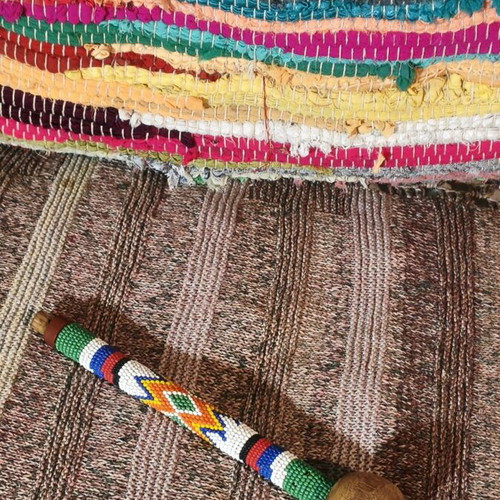 Handmade African beaded stick like new, Zulu beaded stick