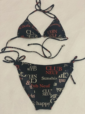 Club Neuf bikini swimsuit used, size 38B, black and red