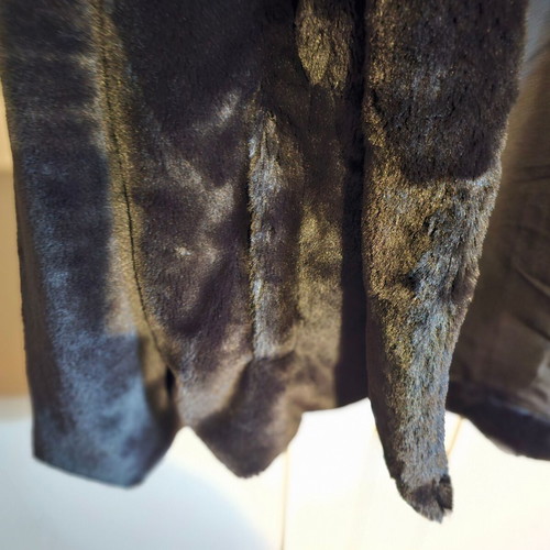 Zara black eco fur like new, size L