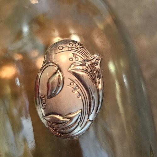 Liqueur Carafe like new, glass with Art Nouveau decoration