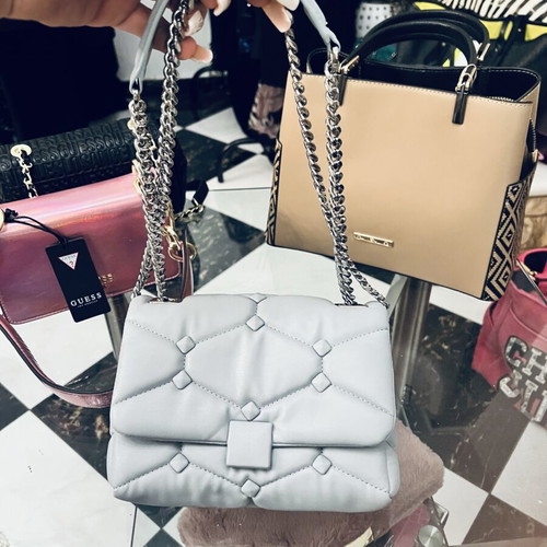 Zara leather shoulder bag baby blue new