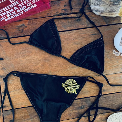 Frankie Morello Bikini new, black, medium top and small bottom