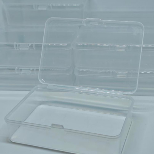 Plastic storage boxes set like new, pack of 10, food safe transparent