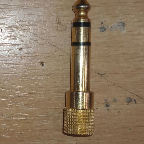 Audio adapter 6.3mm male to 3.5mm female gold new