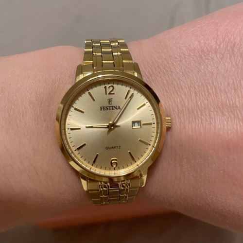 Festina women's watch like new, gold color