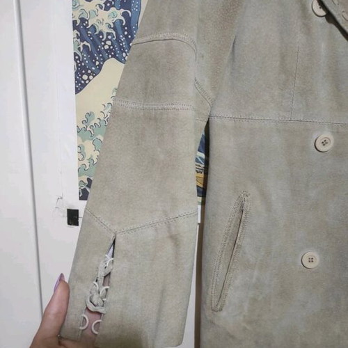 Attrattivo Long Gray/Beige Coat Like New Size M