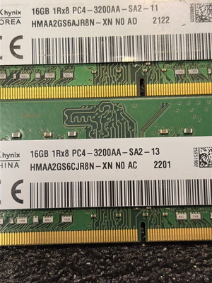 DDR4 SK-Hynix 32GB (2x16GB) PC4-3200AA μεταχειρισμένη SO-DIMM μνήμη