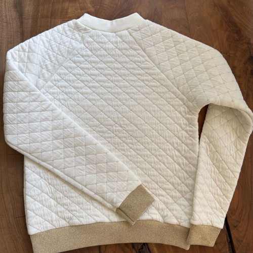 Petit Bateau sweatshirt like new, size 10 years, white