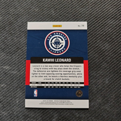 Kawhi Leonard Revolution NBA 24/25 base card new authentic
