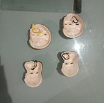 Vintage wall masks like new, pack of 4 pieces