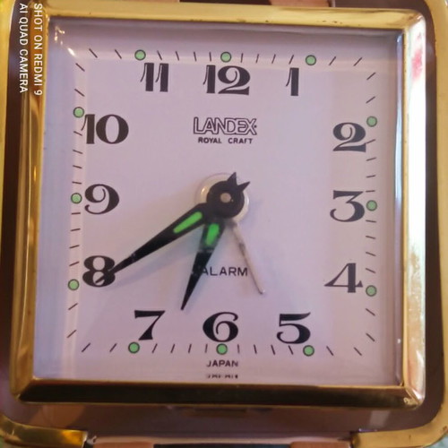 Landex Royal Craft Vintage Travel Clock from 1970s-1980s like new