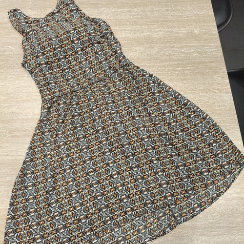 Stradivarius summer sleeveless dress with ethnic print, size M, like new