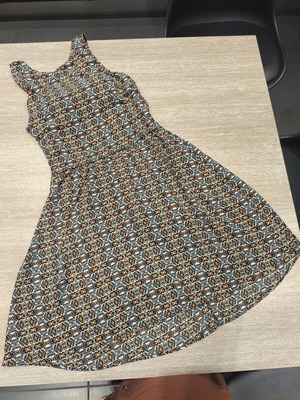 Stradivarius summer sleeveless dress with ethnic print, size M, like new