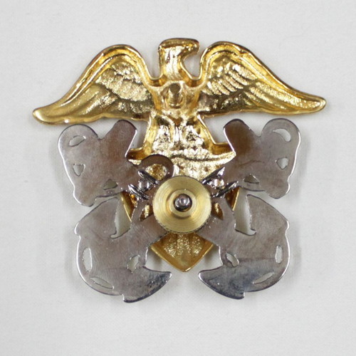 American Navy Metal Officer Cap Badge like new