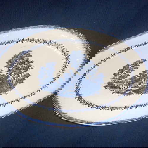 Παλιά Μεγάλη Κεραμική Πιατέλα Ιταλική μεταχειρισμένη 43x29 cm Richard Ginori