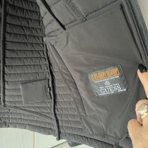 Guess jacket slim fit lightweight with insulation like new, black, size S