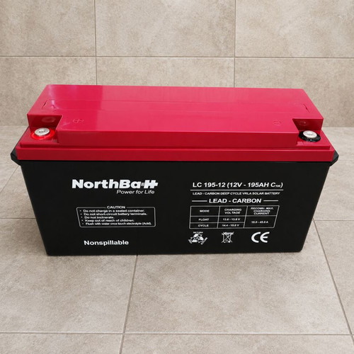 Northbatt NBLC195-12 12V 195Ah Lead-Carbon Solar Battery new