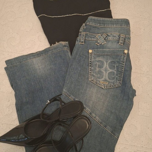 Gizia pants set with original Swarovski and Tally Weill bodysuit used
