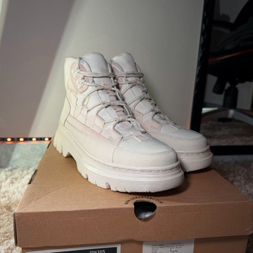 Dr. Martens Boury Utility Boots in Bone, like new