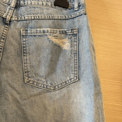 Miss Two distressed denim Bermuda shorts, size L/44