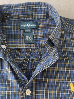 Polo Ralph Lauren πουκάμισο καρό νούμερο 10 σαν καινούργιο, μπλε