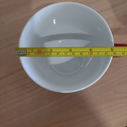 Cereal bowl with handle used