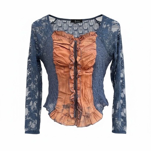 JL Design Y2K top used, blue with corset front