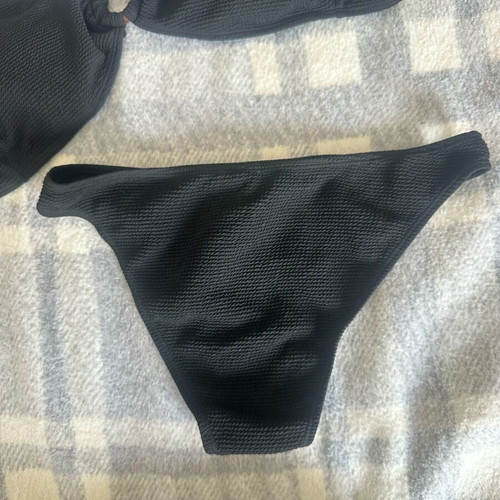 Black Swimsuit new, size L, crinkle fabric