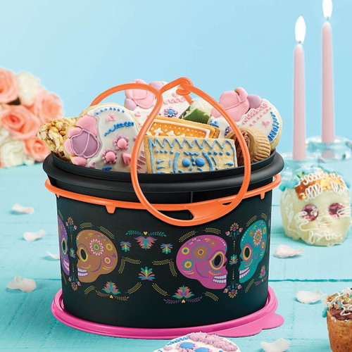 Tupperware Día De Los Muertos 3.4-liter container new