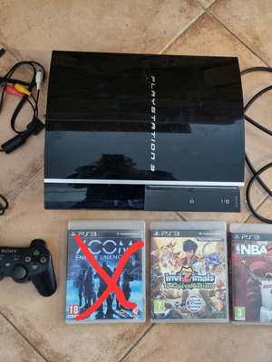 Sony PlayStation 3 κονσόλα 40GB σαν καινούργια με χειριστήριο και 3 παιχνίδια