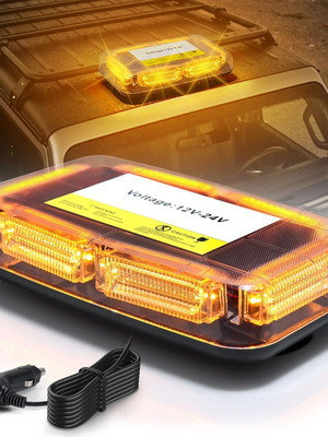 Rotating LED Strobe Light 12-24V 90 LEDs Emergency Beacon New