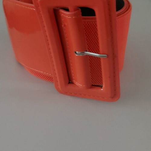 Wide elastic orange belt like new adjustable