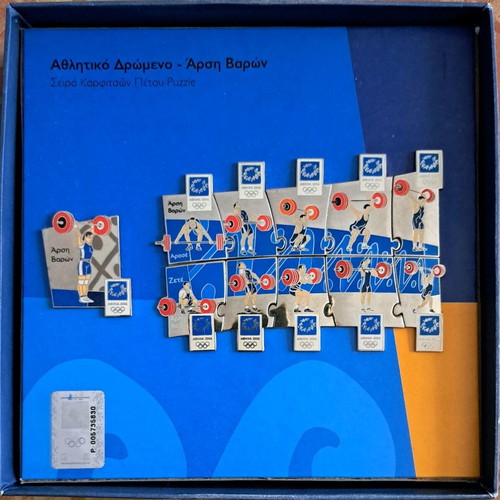 Athens 2004 Olympic Games pins new, weightlifting set of 11 pieces