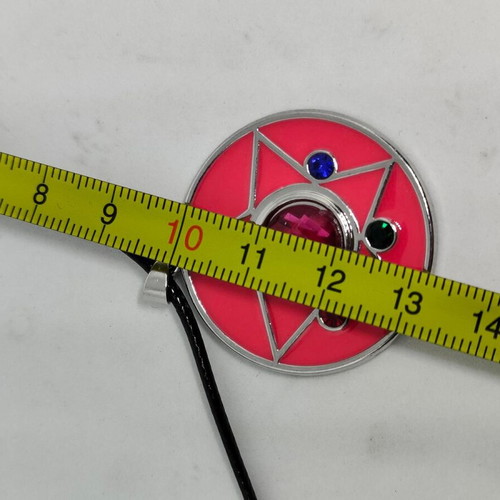 Sailor Moon Crystal Star Necklace like new, pink enamel pendant