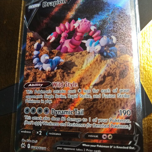 Drapion V Crown Zenith Pokemon card 2023