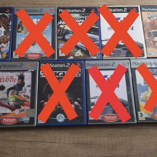 PlayStation 2 games used, set of 4, Sony console