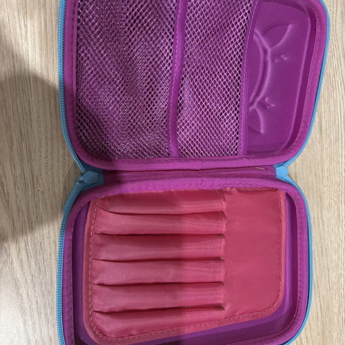 Smiggle pencil case like new, pink with 3D deer design