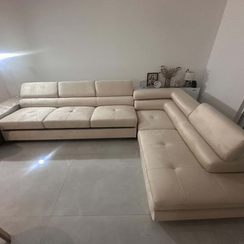 Vicente Corner Sofa Bed Cream Color New