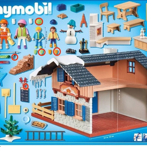 Playmobil 9280 Ski Lodge collectible set like new