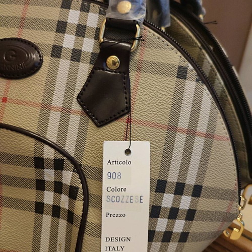 Women's handbag Italian design new, beige and brown