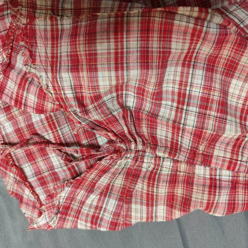 Women's checked shirt with embroidery like new, size XL