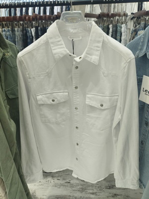 Men's White Spring Denim Jacket M5-99-3 New