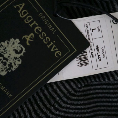 Aggressive sweater new, size L, black and gray